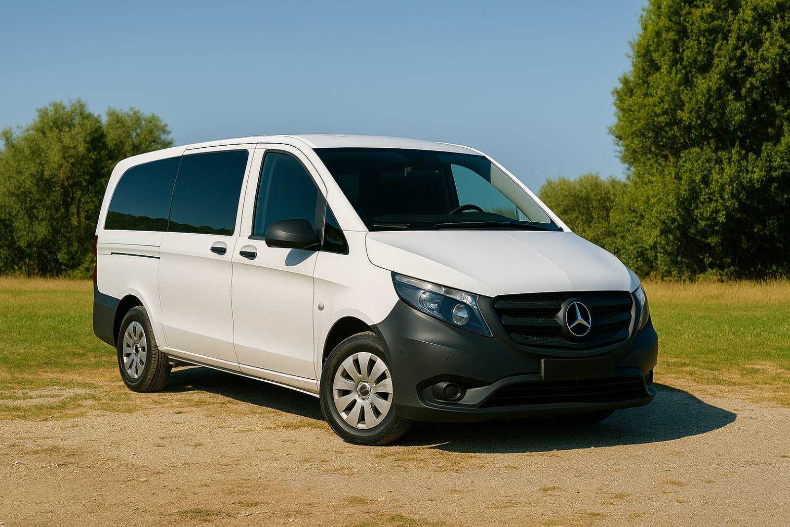 Mercedes-Benz van for group transfers in Corfu